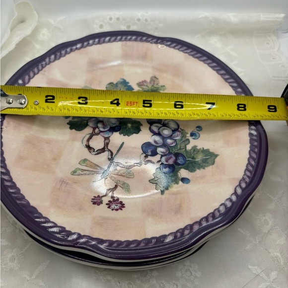 3 Tracy Porters The  Claret Collection salad plates - Picture 3 of 4